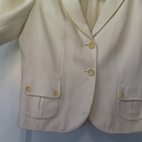Ann Taylor Petites Light Yellow 3/4 sleeve cotton summer jacket, size 10 - Picture 14 of 14